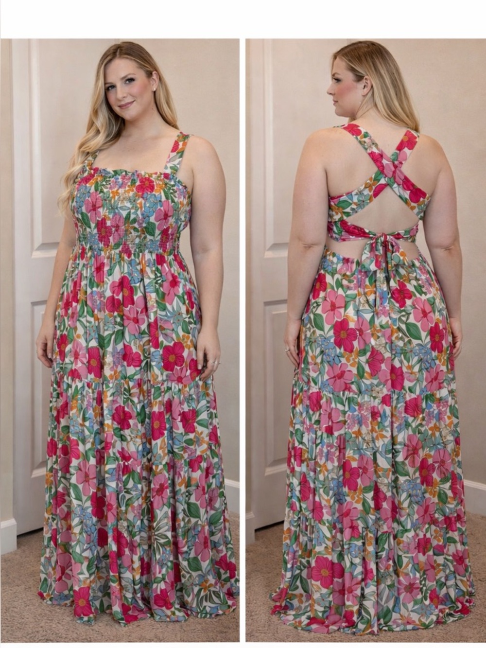 EUC Vici Floral Maxi Dress Sz XL